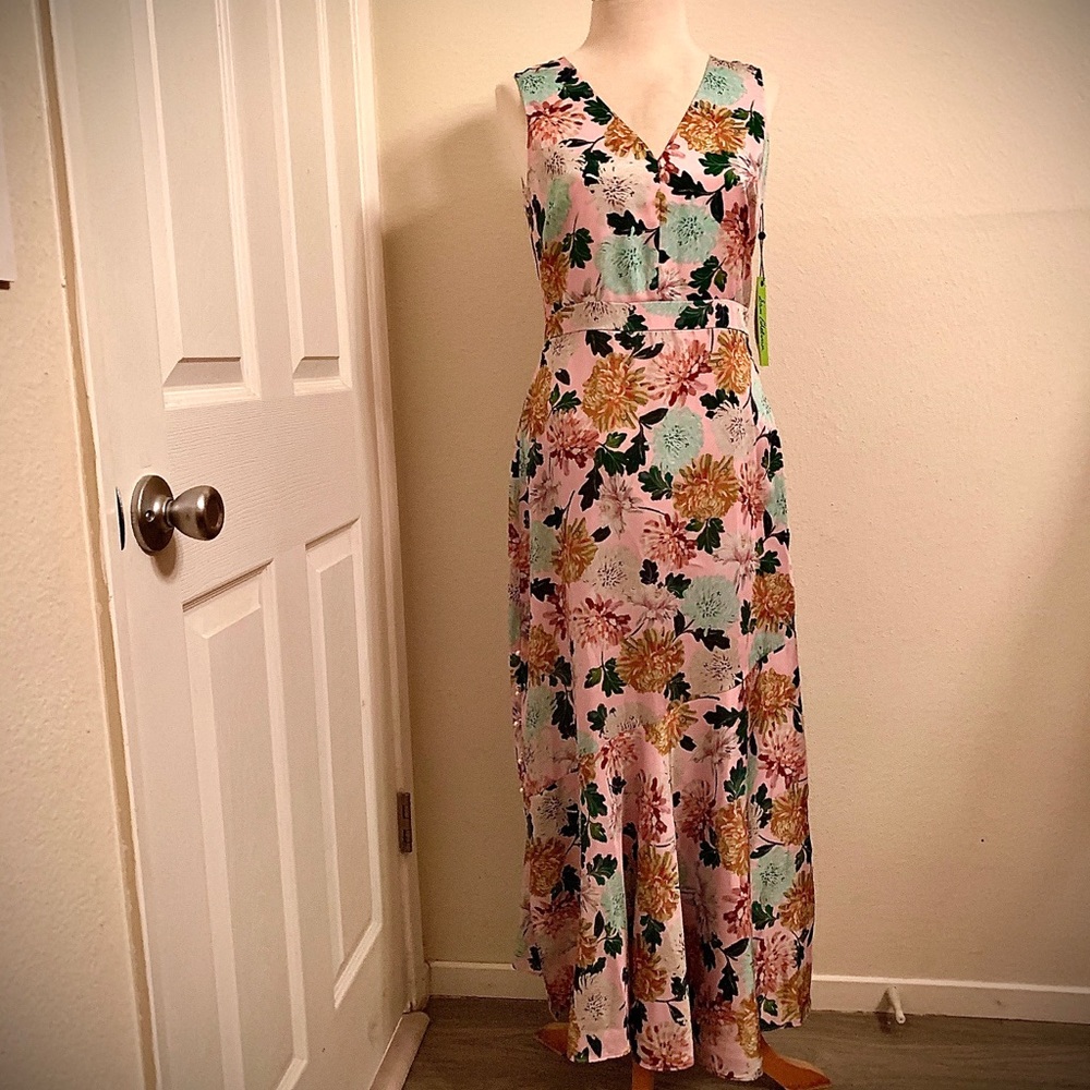 Sam Edelman Floral Maxi Dress - Pink and Green